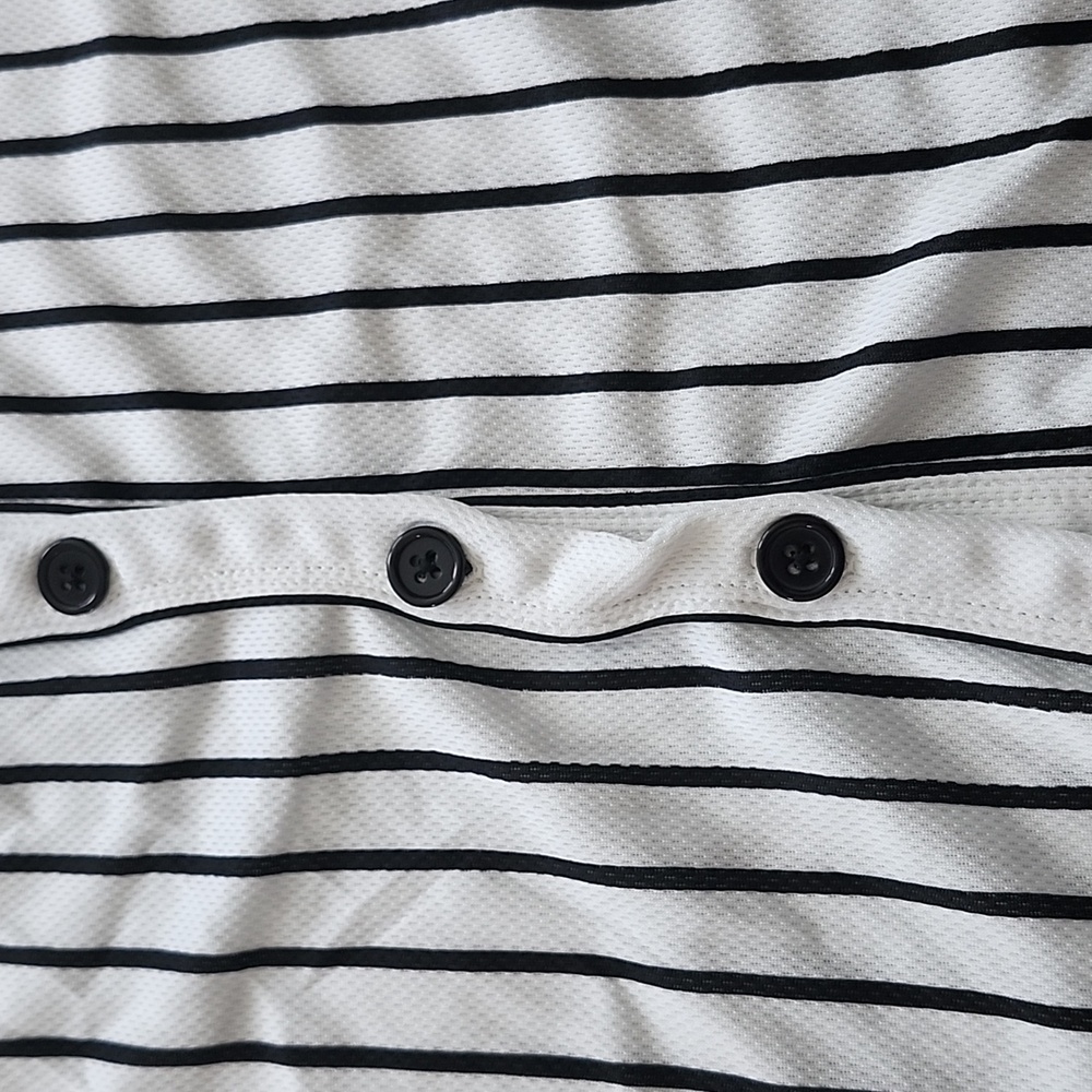 F of NY Queen Graphic Striped Baseball Styled Button Up Shirt- Pink & Black; 2X - Picture 6 of 12